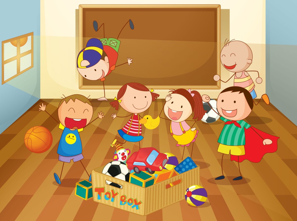 Дети на перемене рисунок