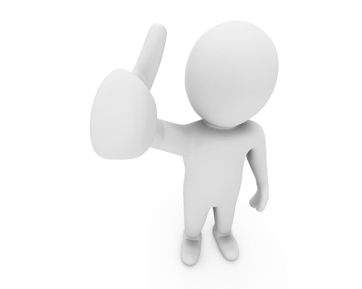 Человечек показывает класс