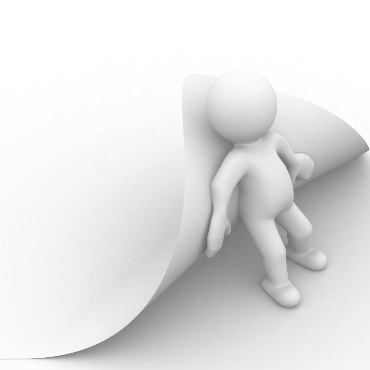 Белый человечек лежит