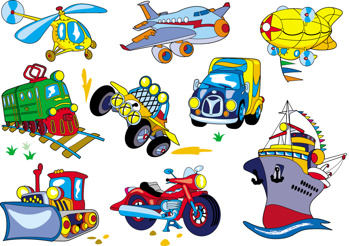 Детский транспорт иллюстрация