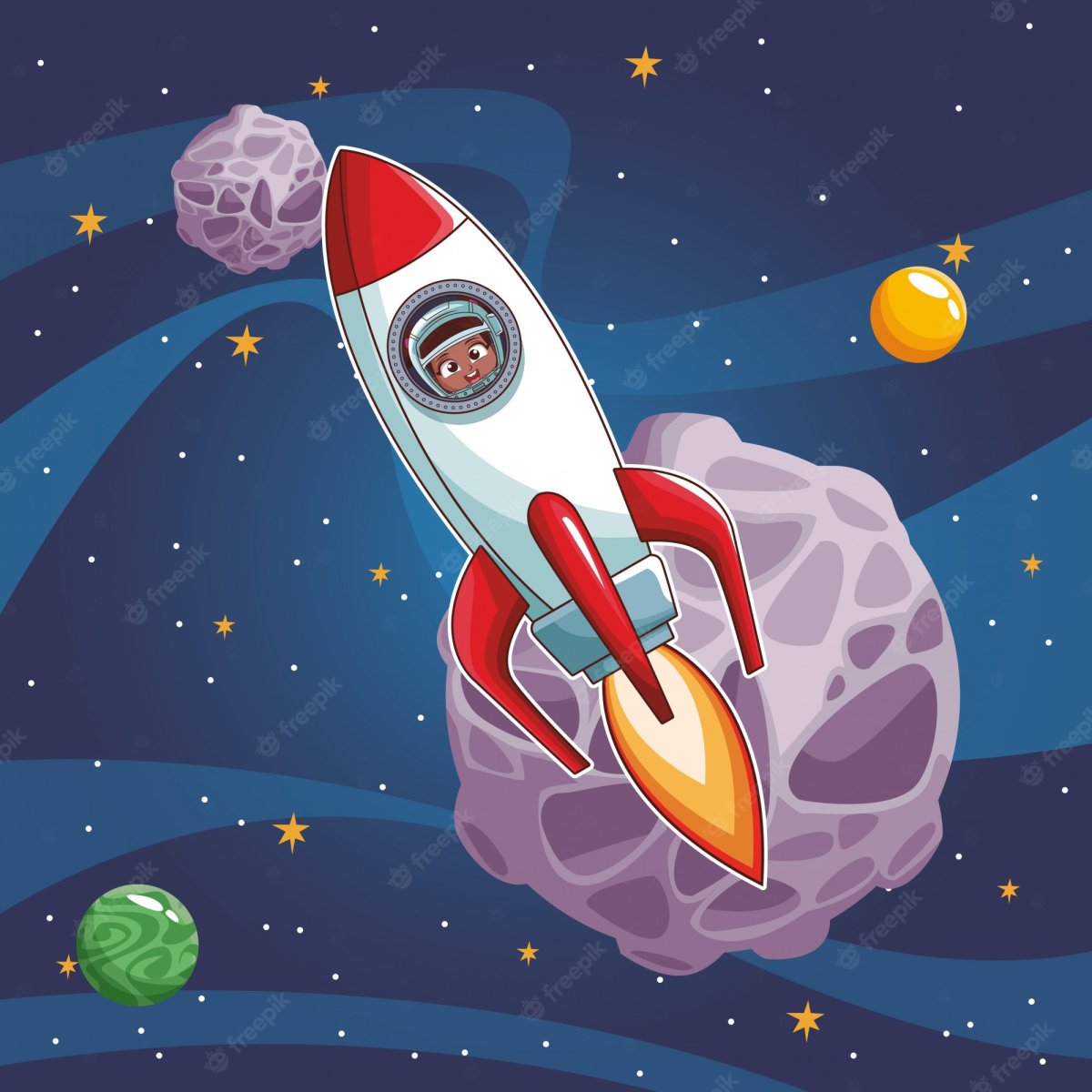 Капитан космического корабля рисунок