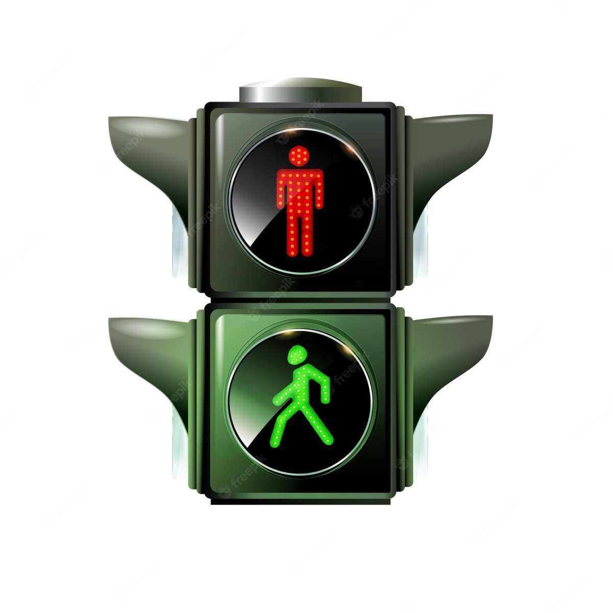 Пешеходный светофор вектор