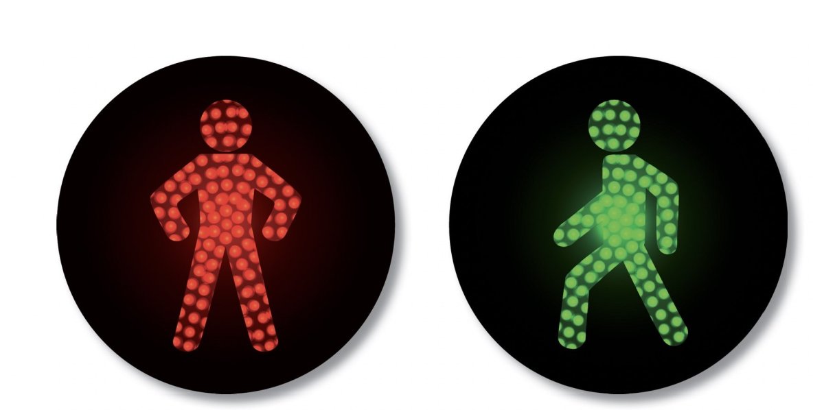 Светофор зеленый человечек