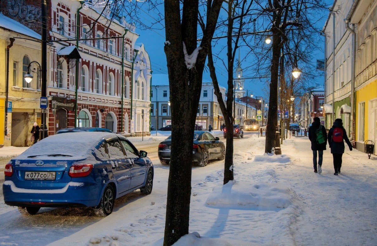 Рыбинск центр города зимой
