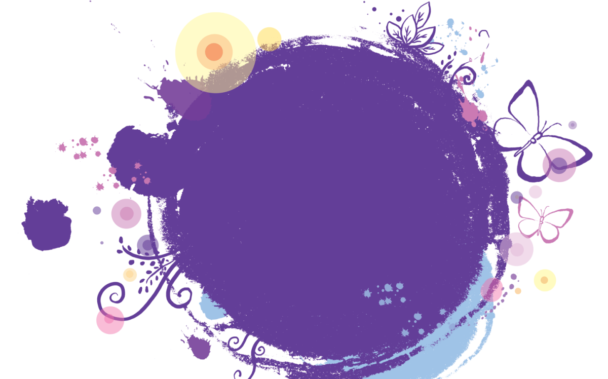 Логотип на сиреневом фоне