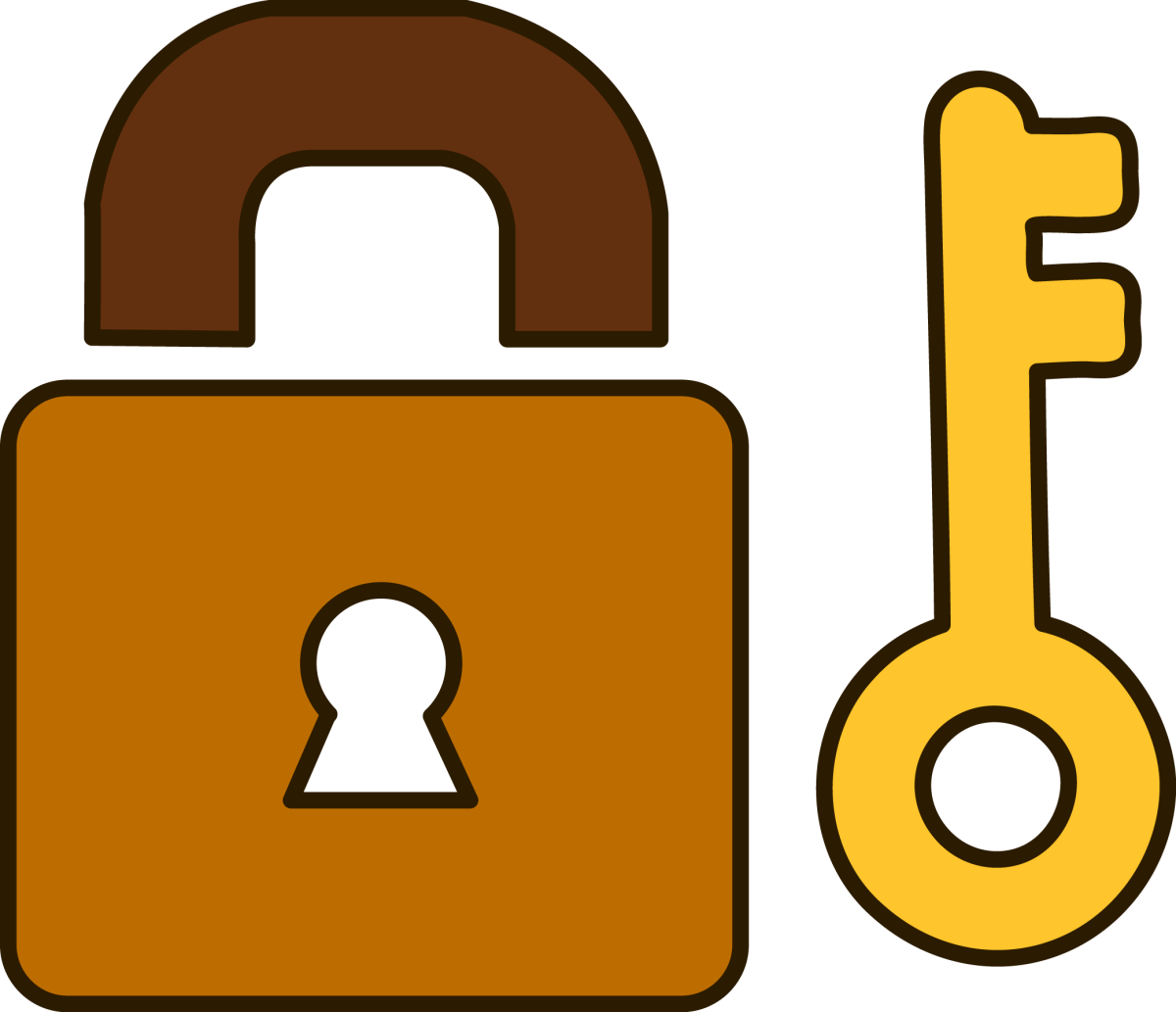 Замок с ключом без фона