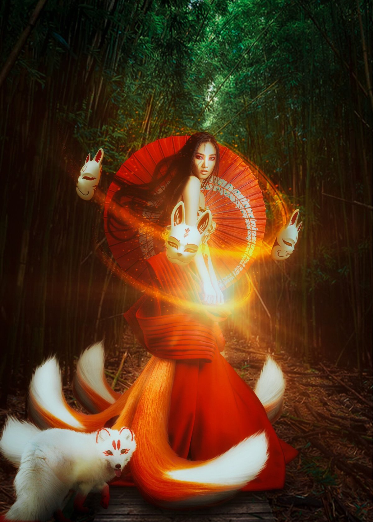 Японская лиса Кицунэ