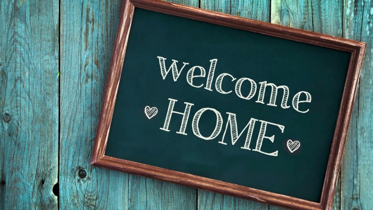 Добро пожаловать домой надпись