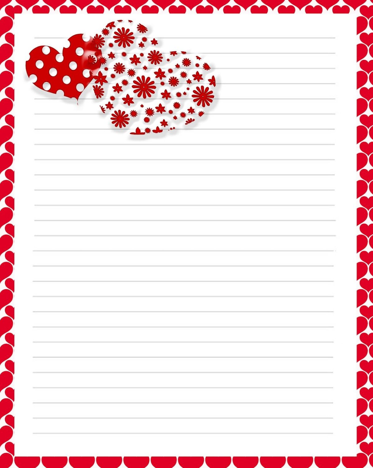 Красивые листы для письма любимому