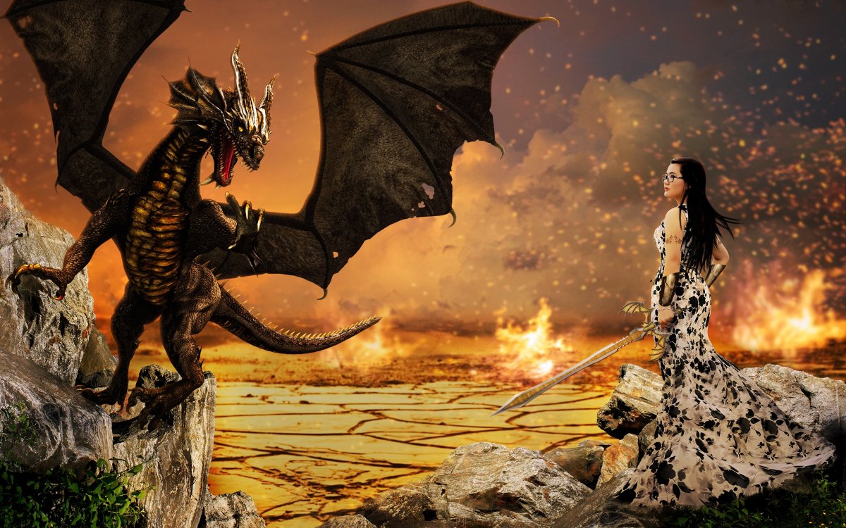 Красивый дракон