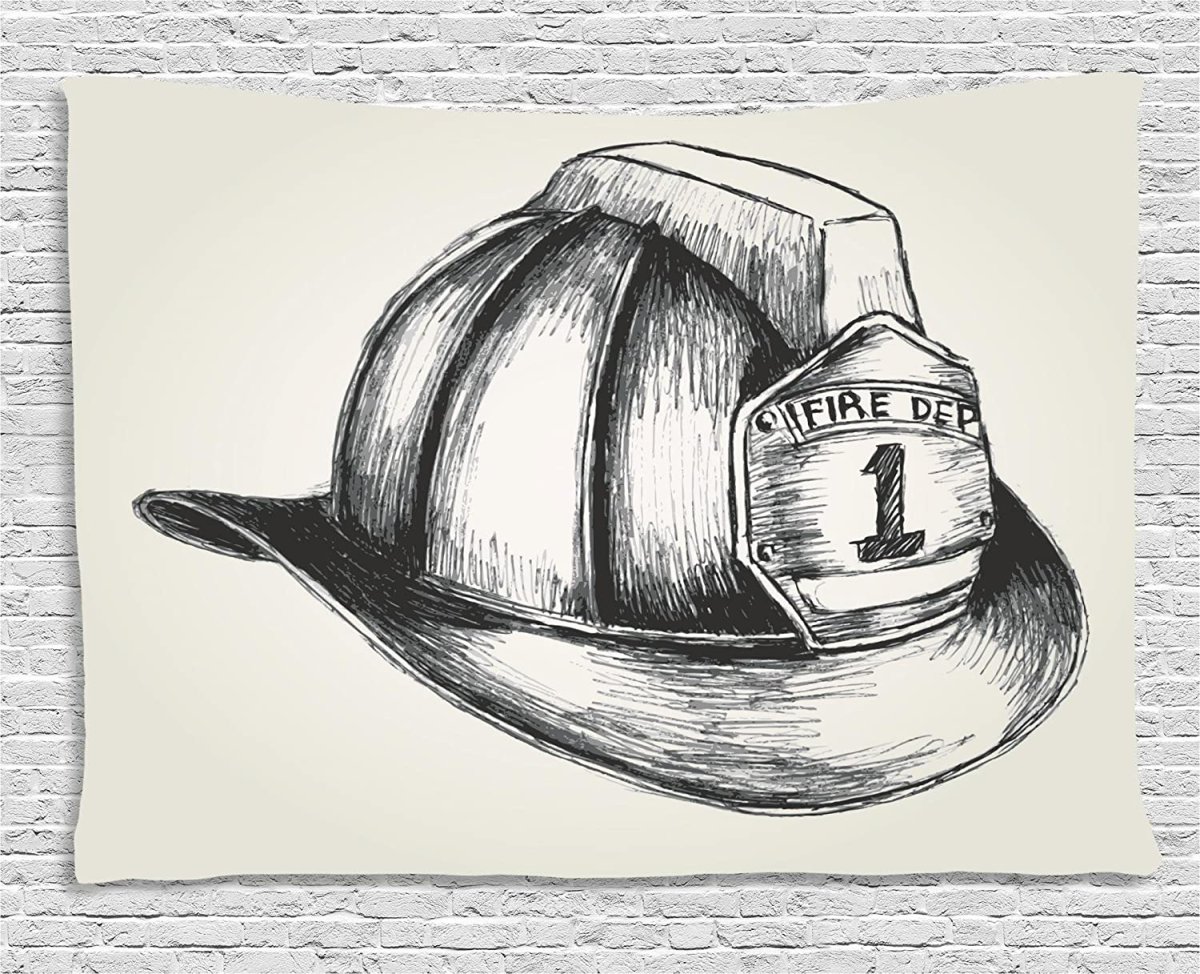 Каска пожарного эскиз