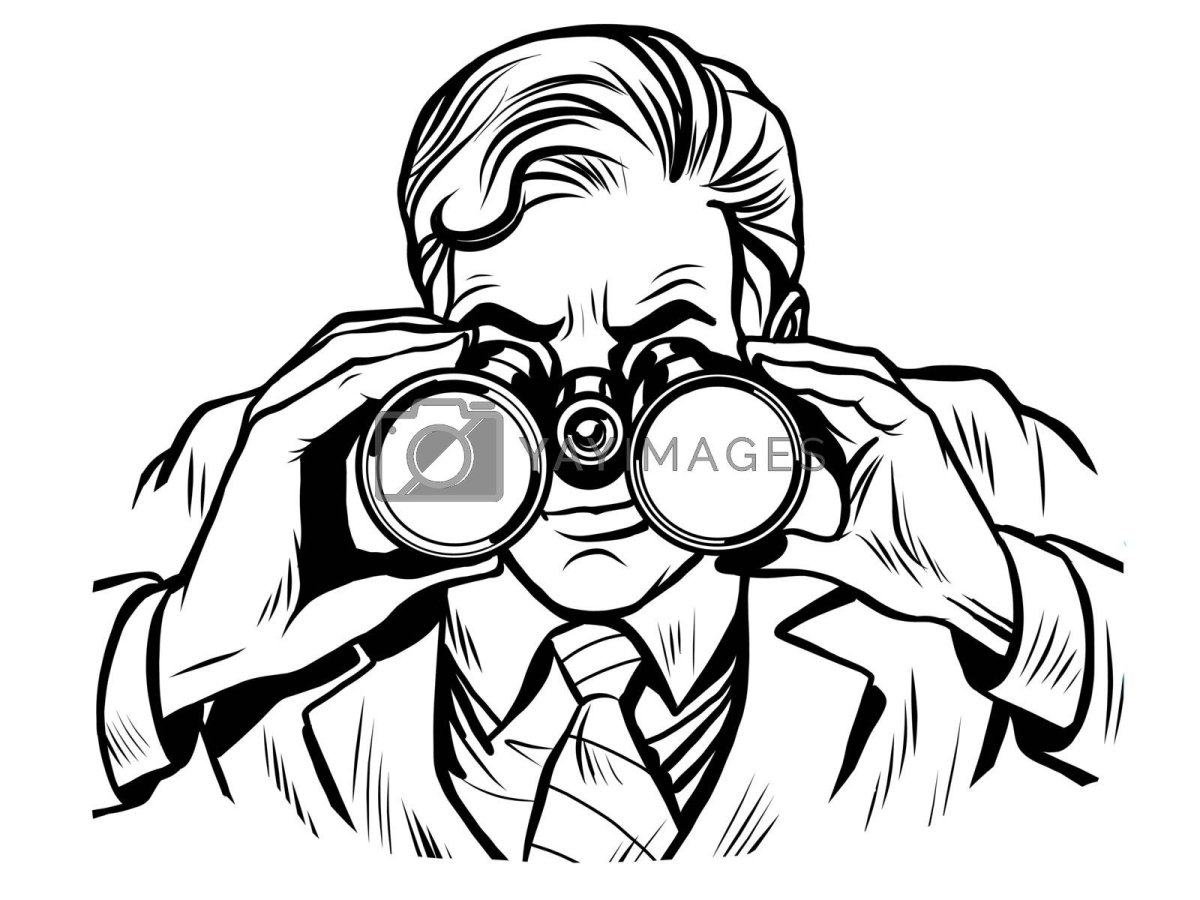 Девушка с биноклем