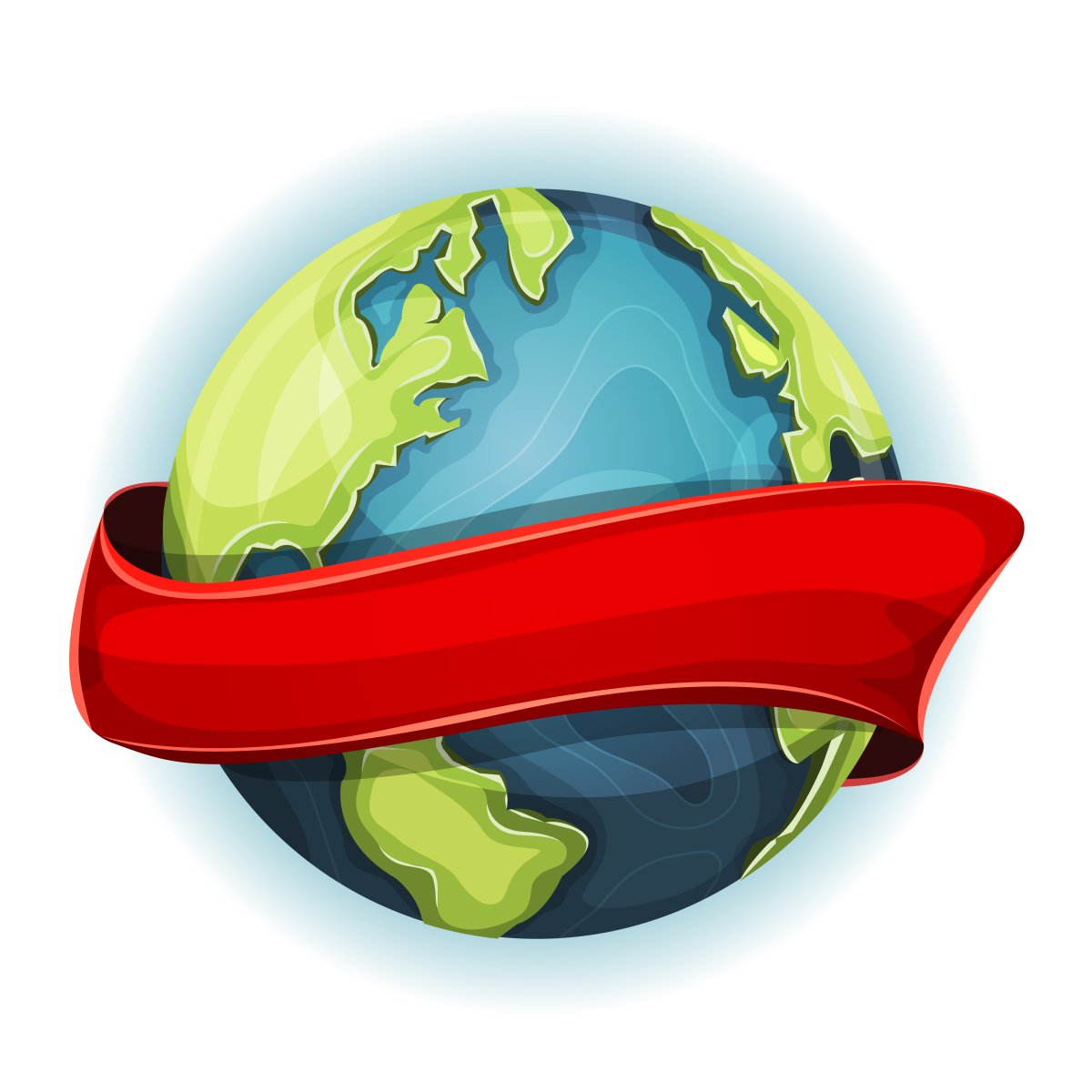 Планета земля и лента вокруг