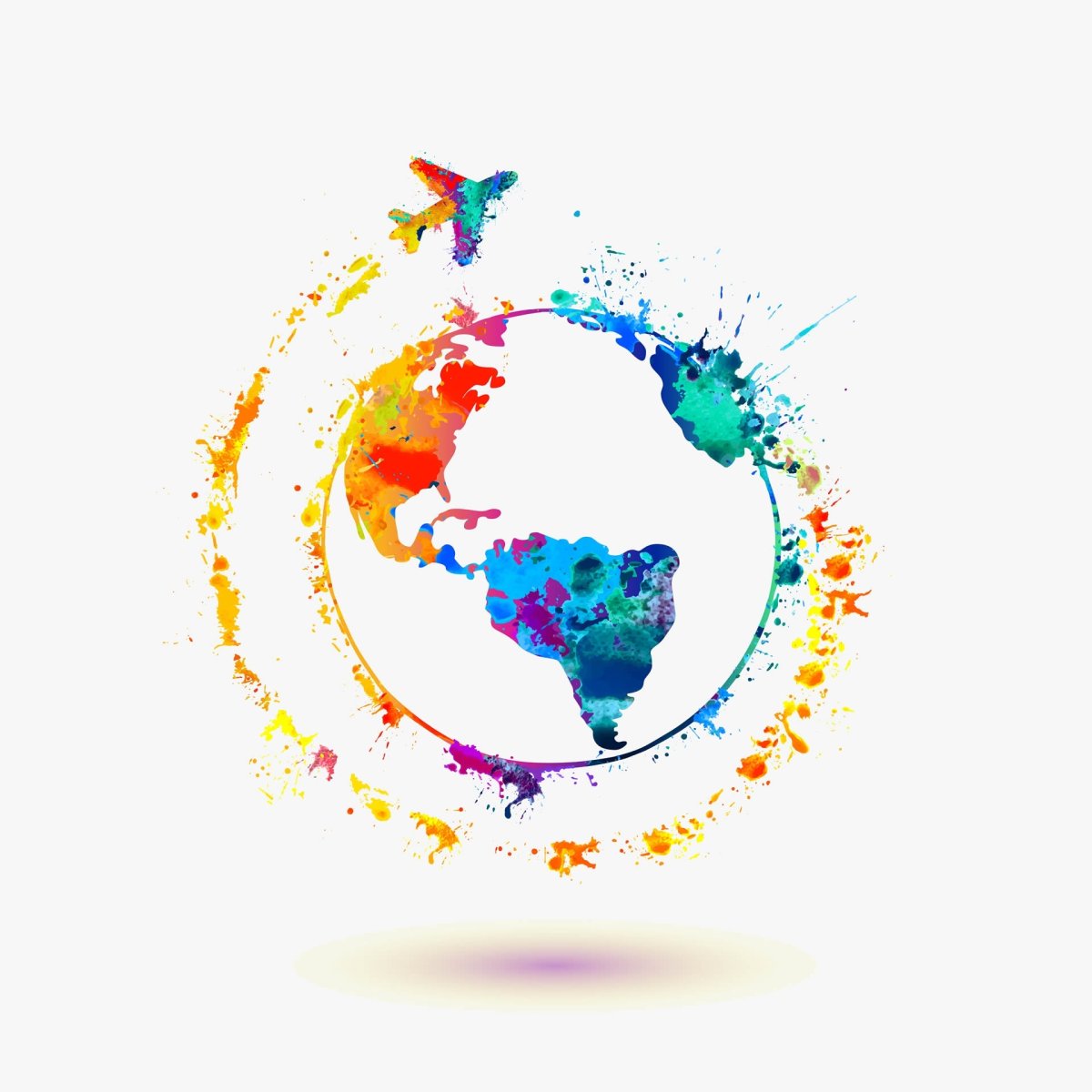 Разноцветный земной шар