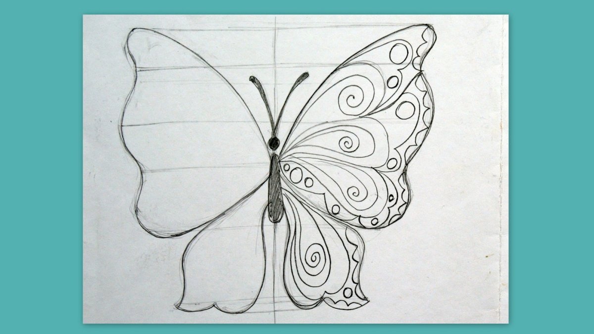 Дорисовать вторую половину рисунка по клеточкам