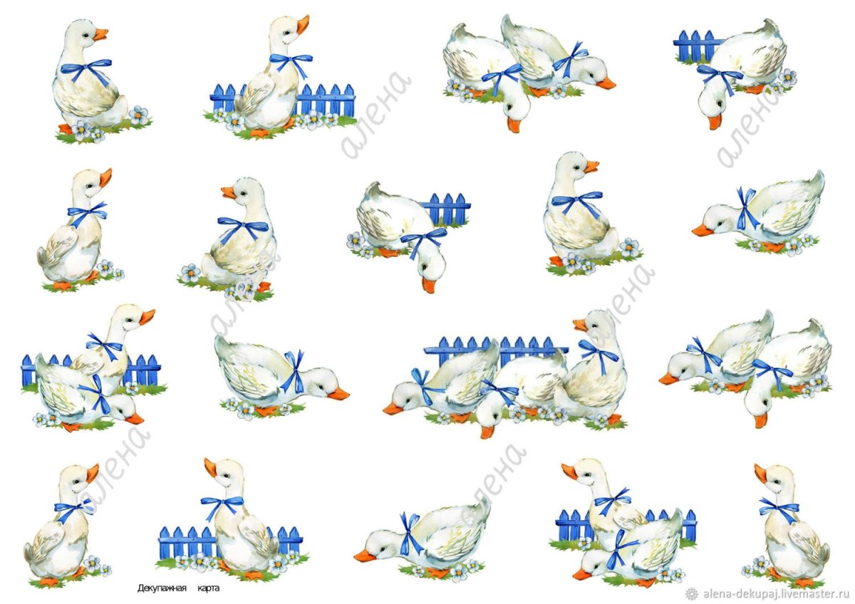 Чешский Гусь для декупажа
