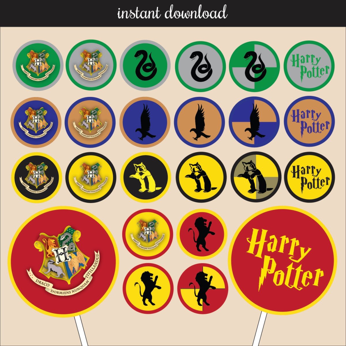 Капкейки с Гарри Поттером с фотопечатью