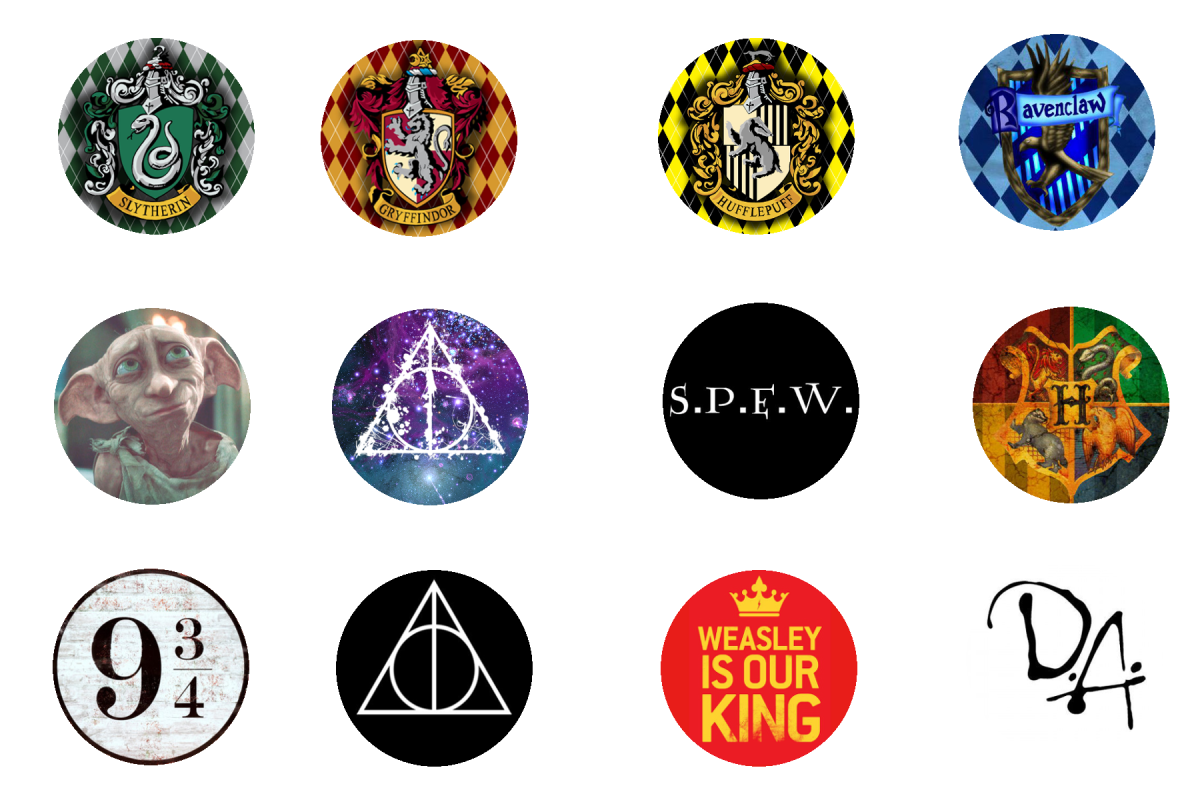 Гарри Поттер наклейки круглые