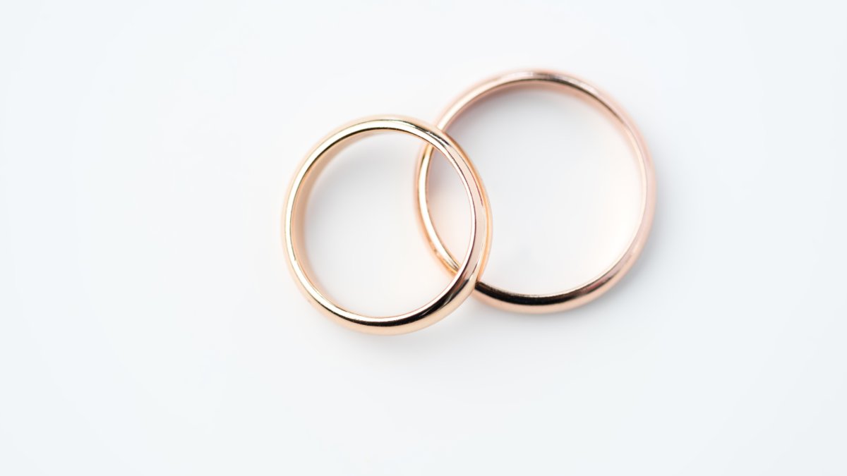 Обручальные кольца вид сверху