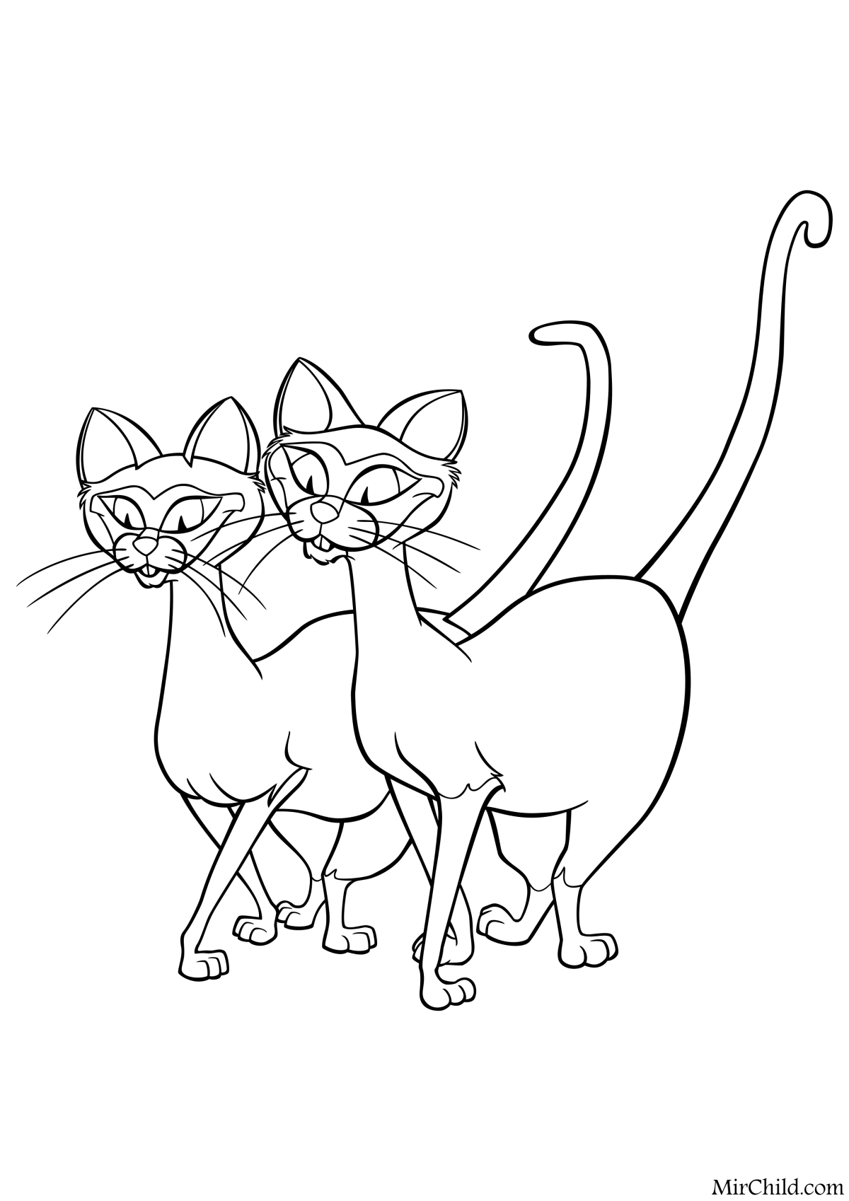 Картинки разукрашки котята