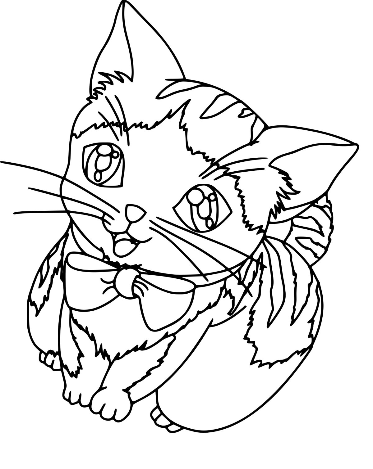 Картинки для раскрашивания котята