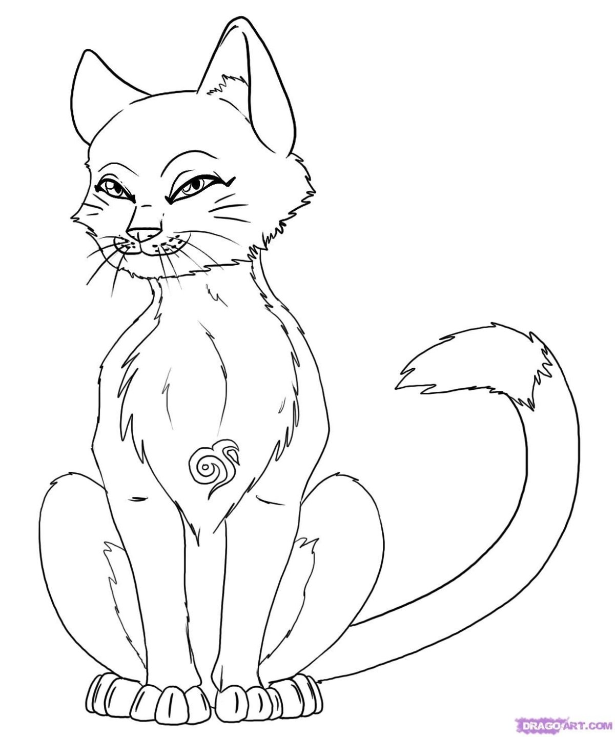 Раскраски сложные и красивые котята
