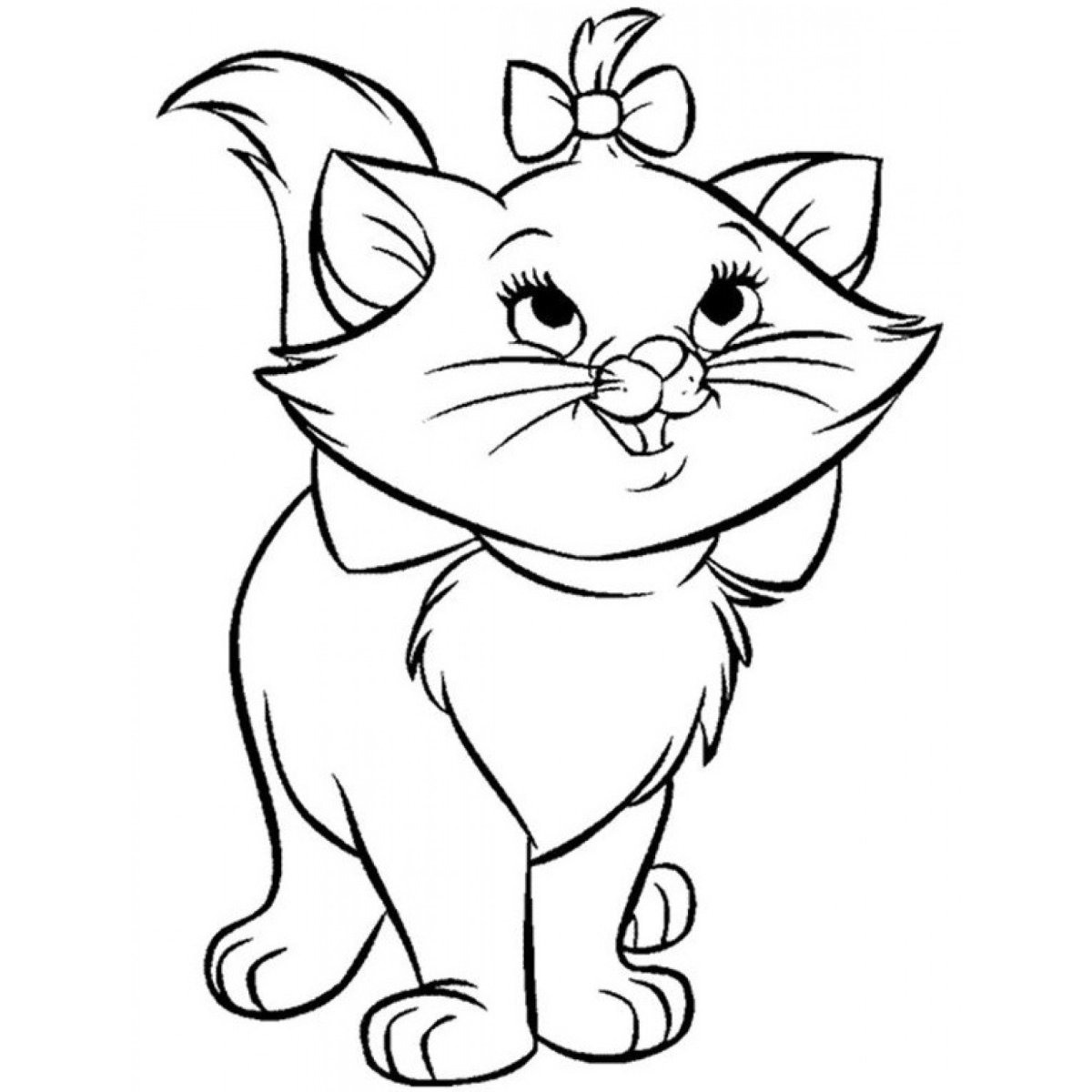 Раскраска кошечка