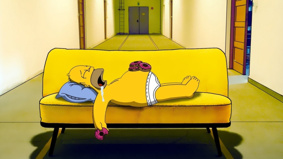 Гомер симпсон спит