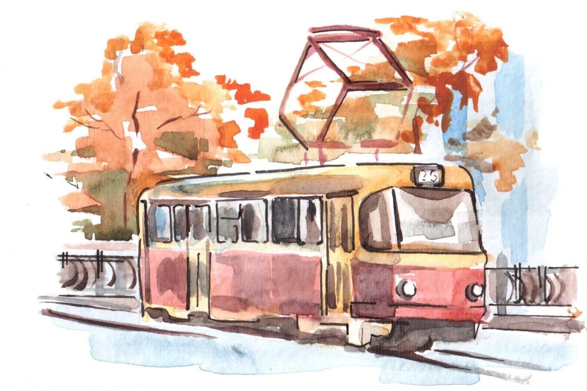 Пазл "троллейбус"