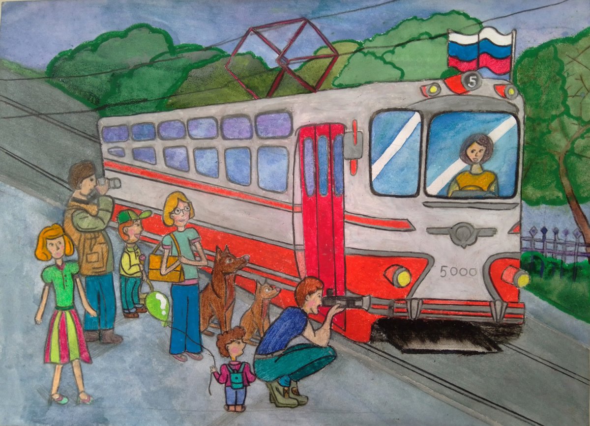 Трамвай мультик