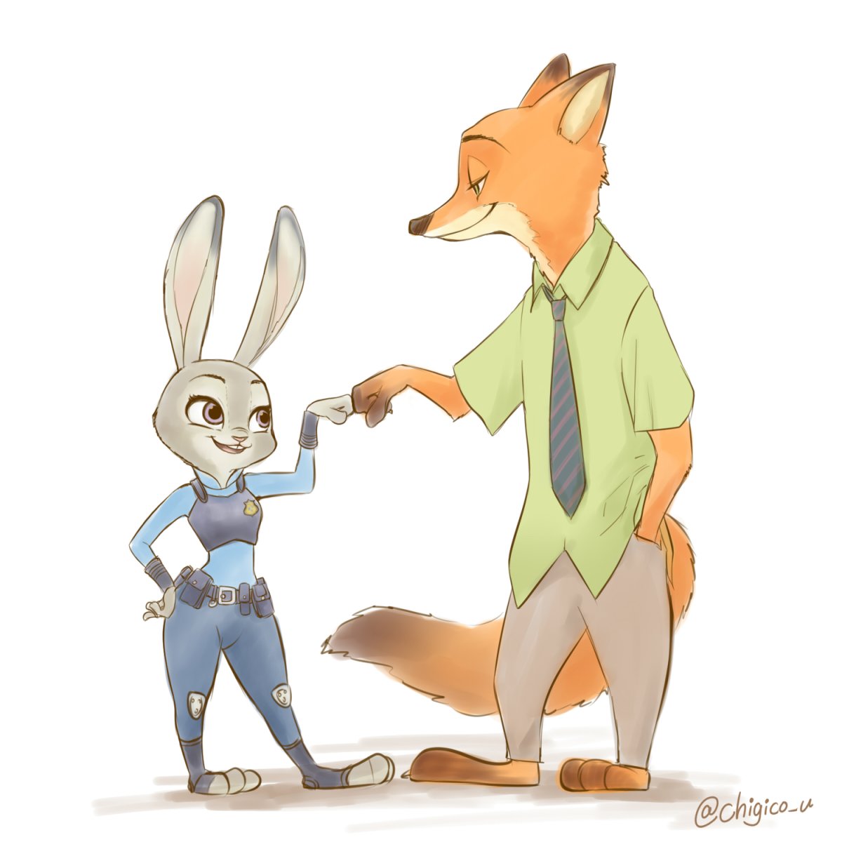 Кролик Джуди и лиса ник