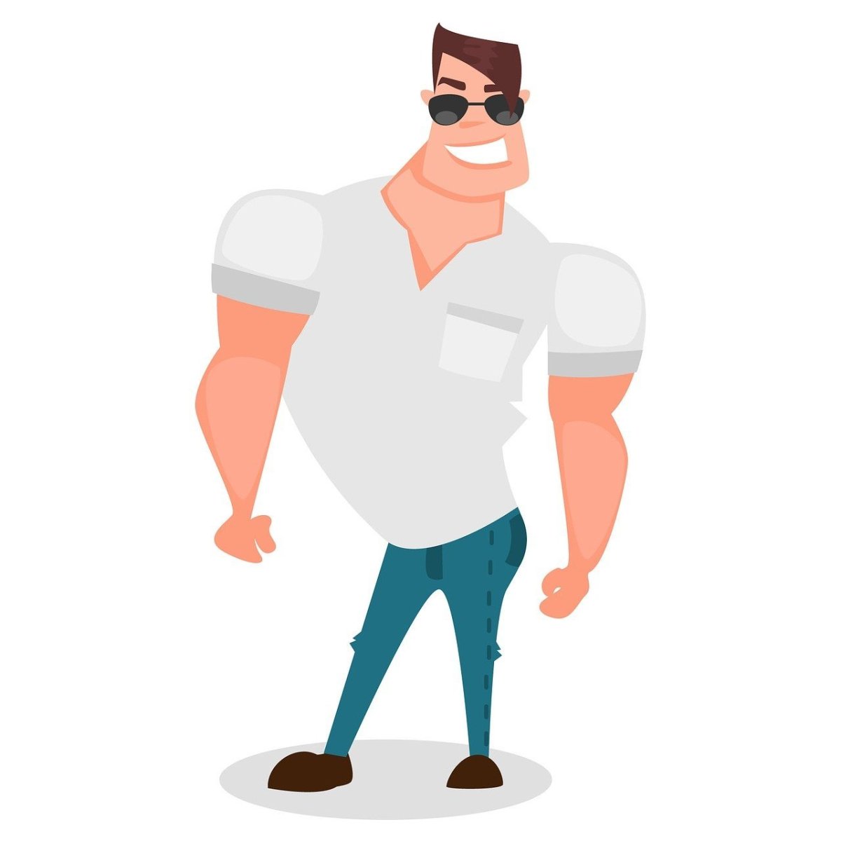 Мультяшный мальчик в очках