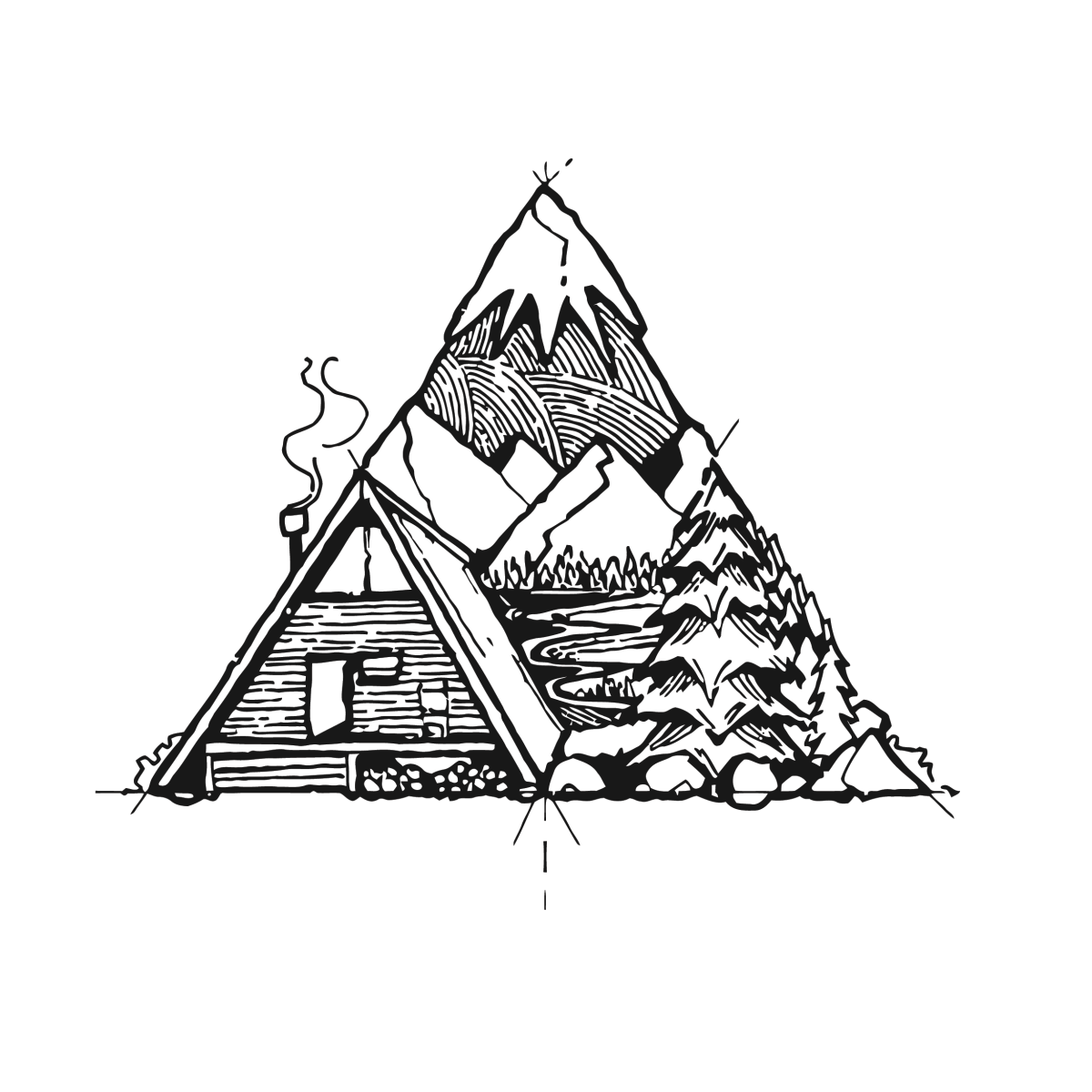 Шалаш иллюстрация