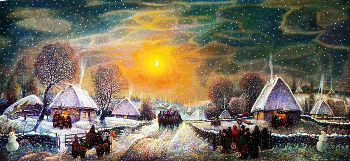 Девушки гадают на Святки