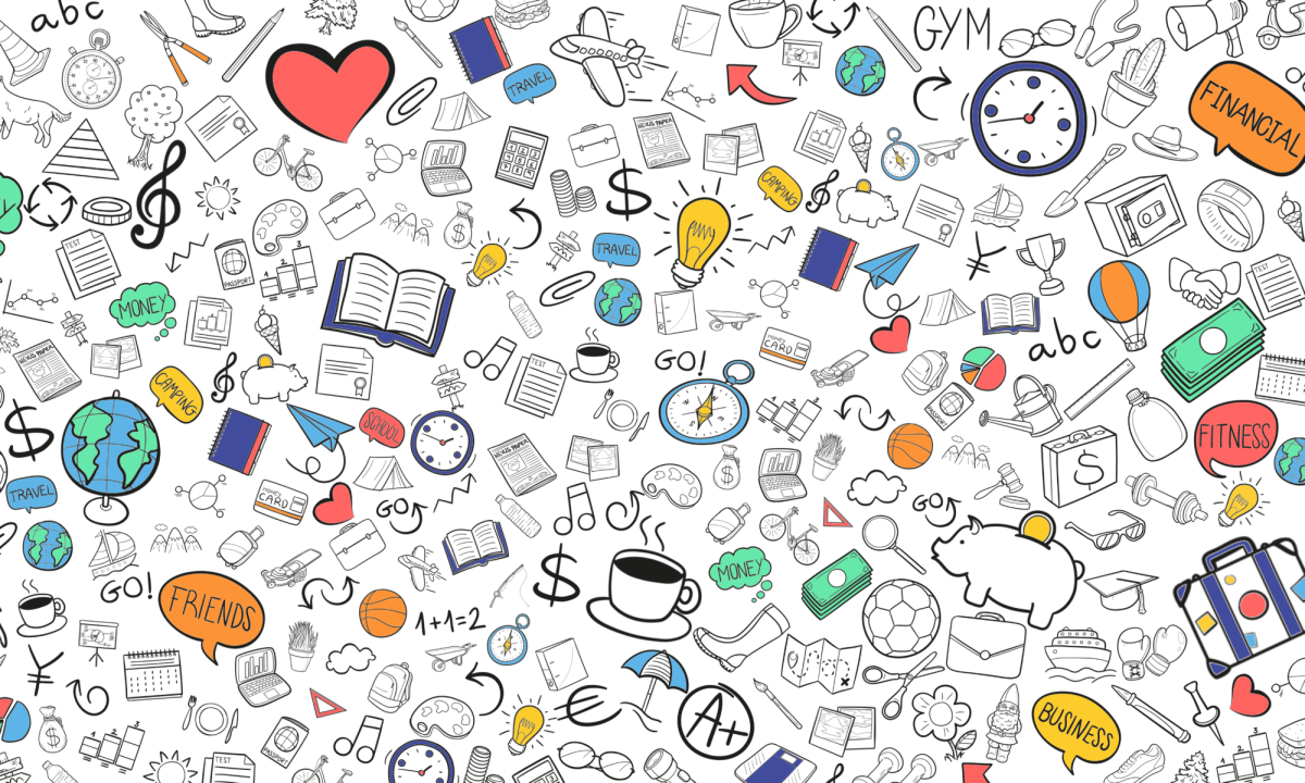 Абстракция на белом фоне