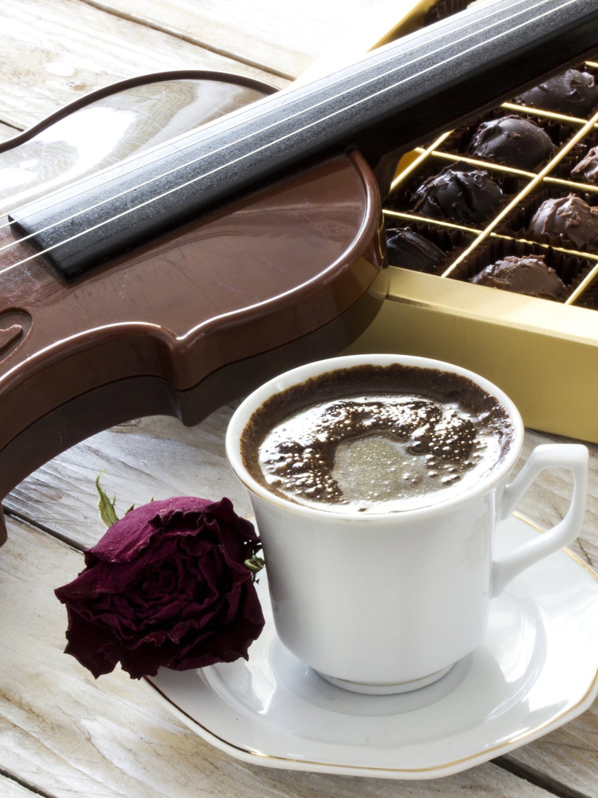 Шоколад цветы кофе