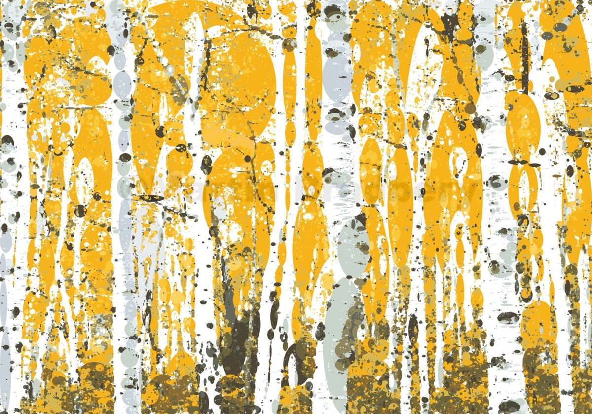 Береза осенью для детей