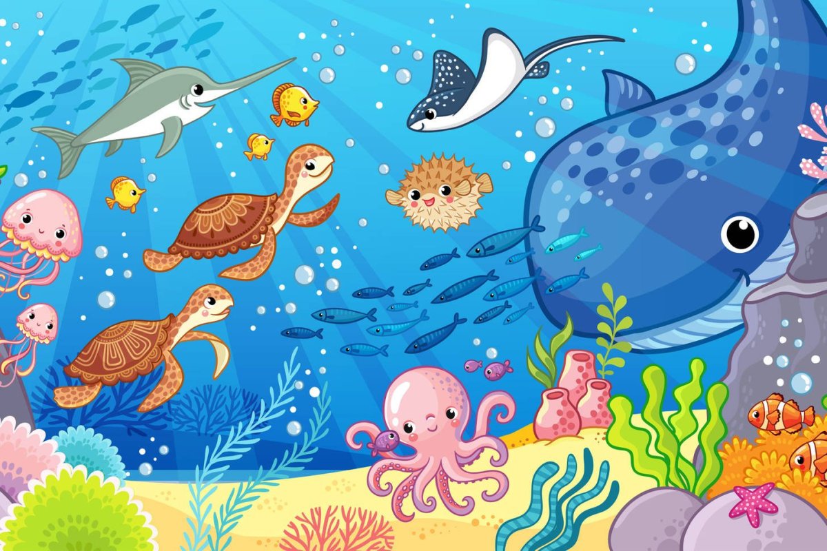 Морское дно Русалочка