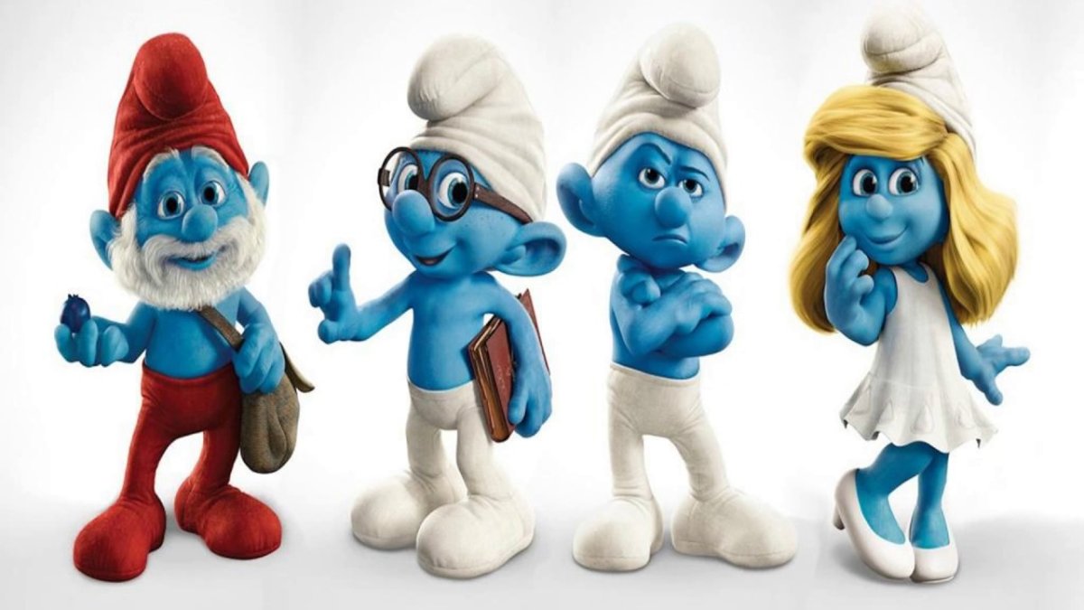 Герои из мультика Смурфики