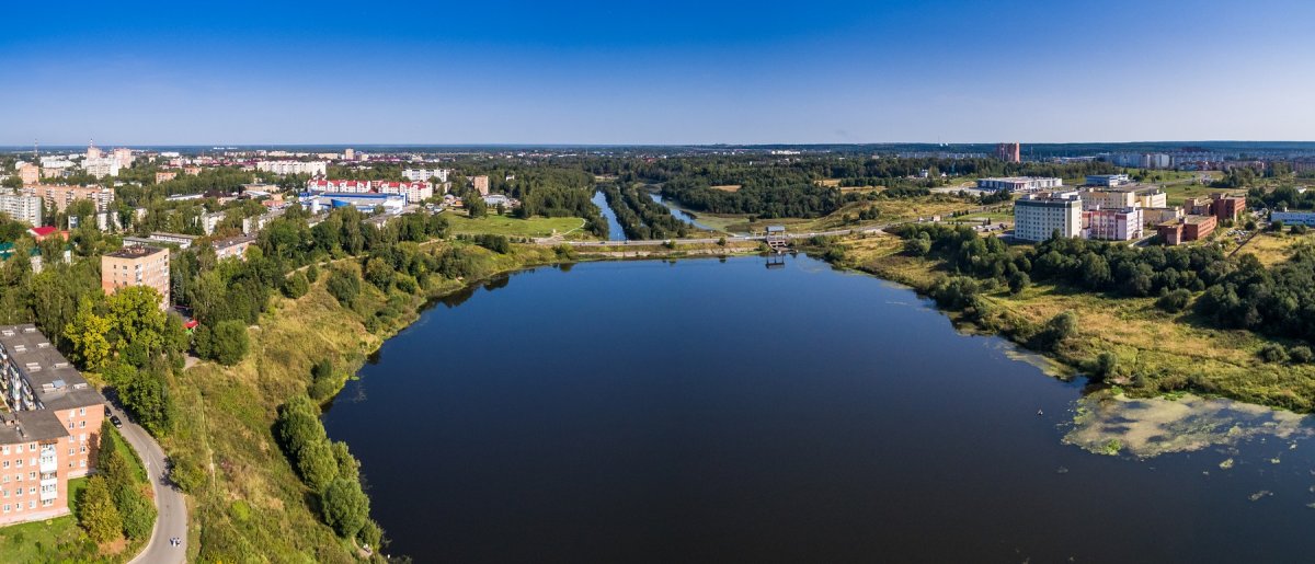 Город Клин с высоты птичьего полета