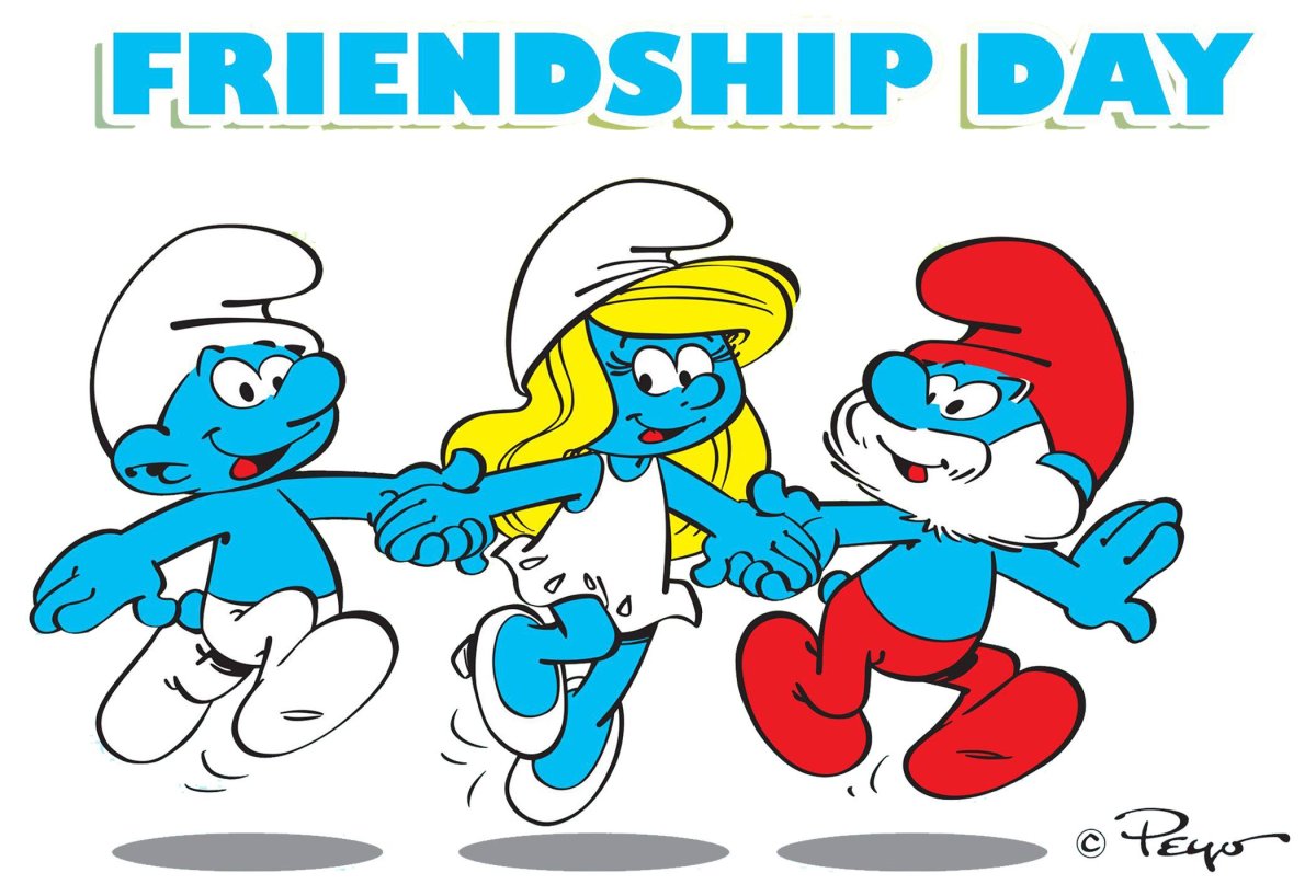 Смурфетта и папа Смурф