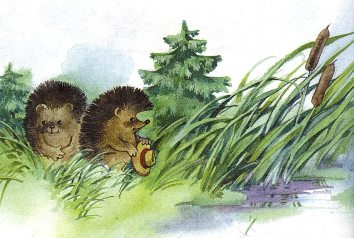 Ежик с ежатами