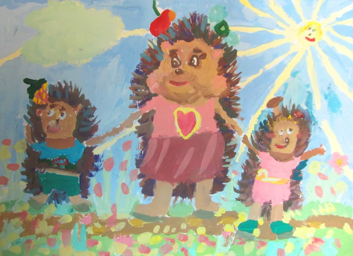 Ежик на мотоцикле