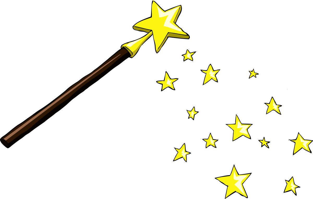 Волшебная палочка на белом фоне