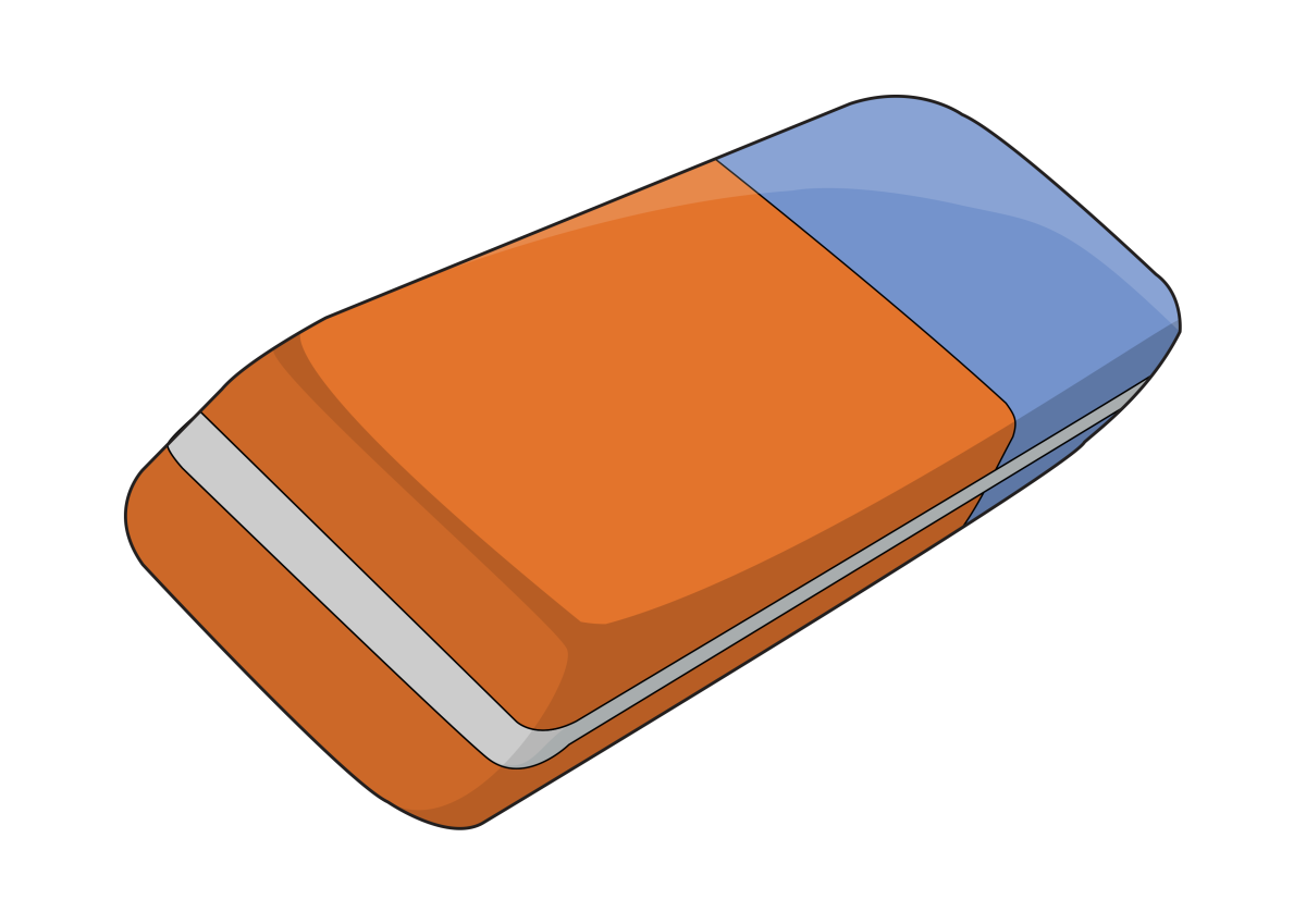 Стирательная резинка на прозрачном фоне