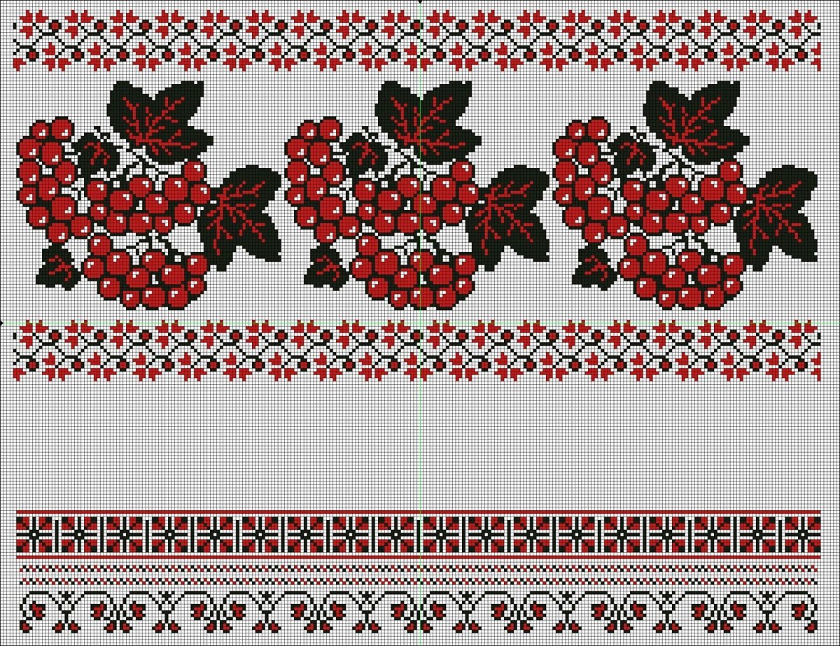 Кубанская вышивка крестом рушники