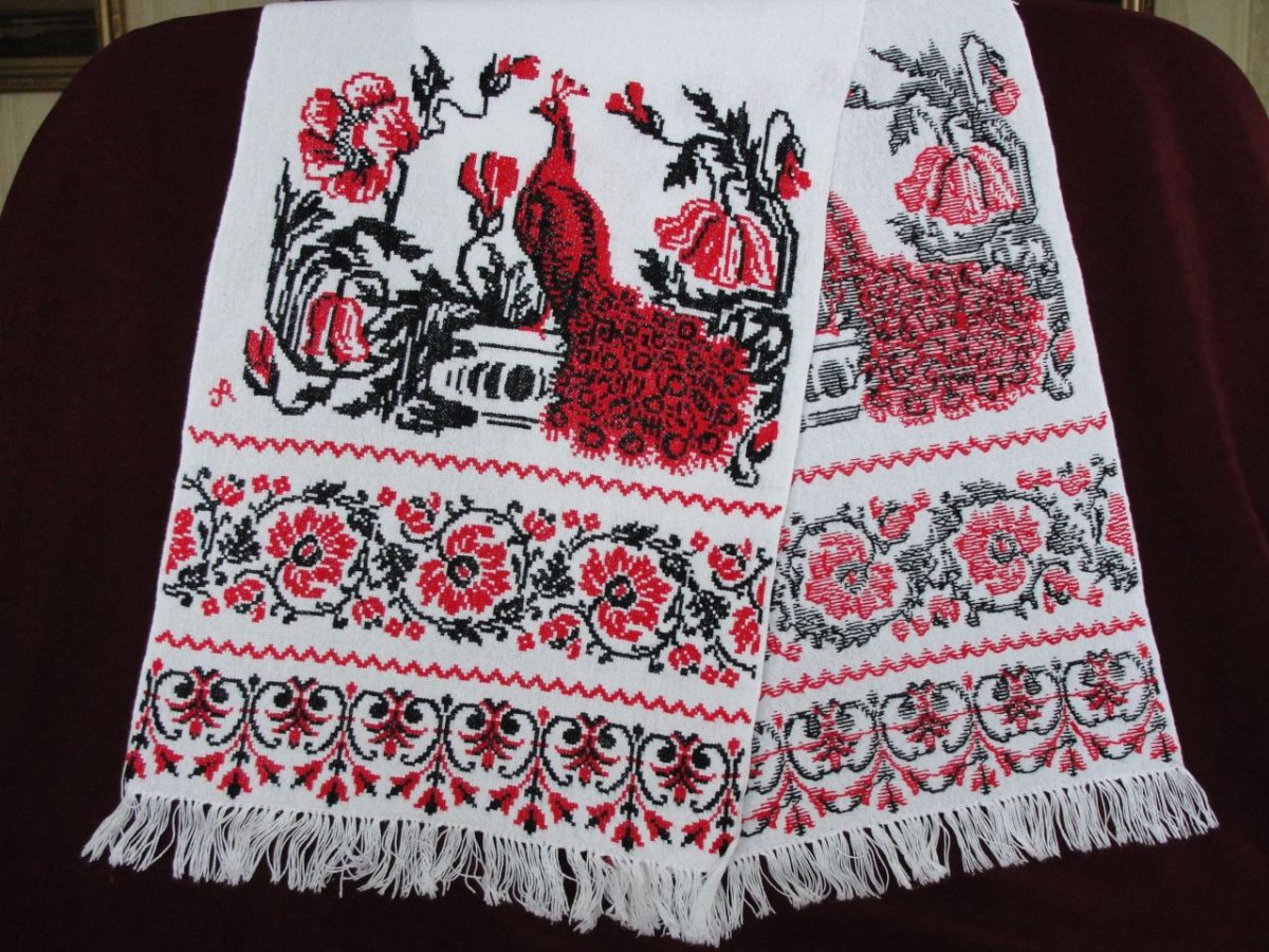 Украинские рушники вышивка