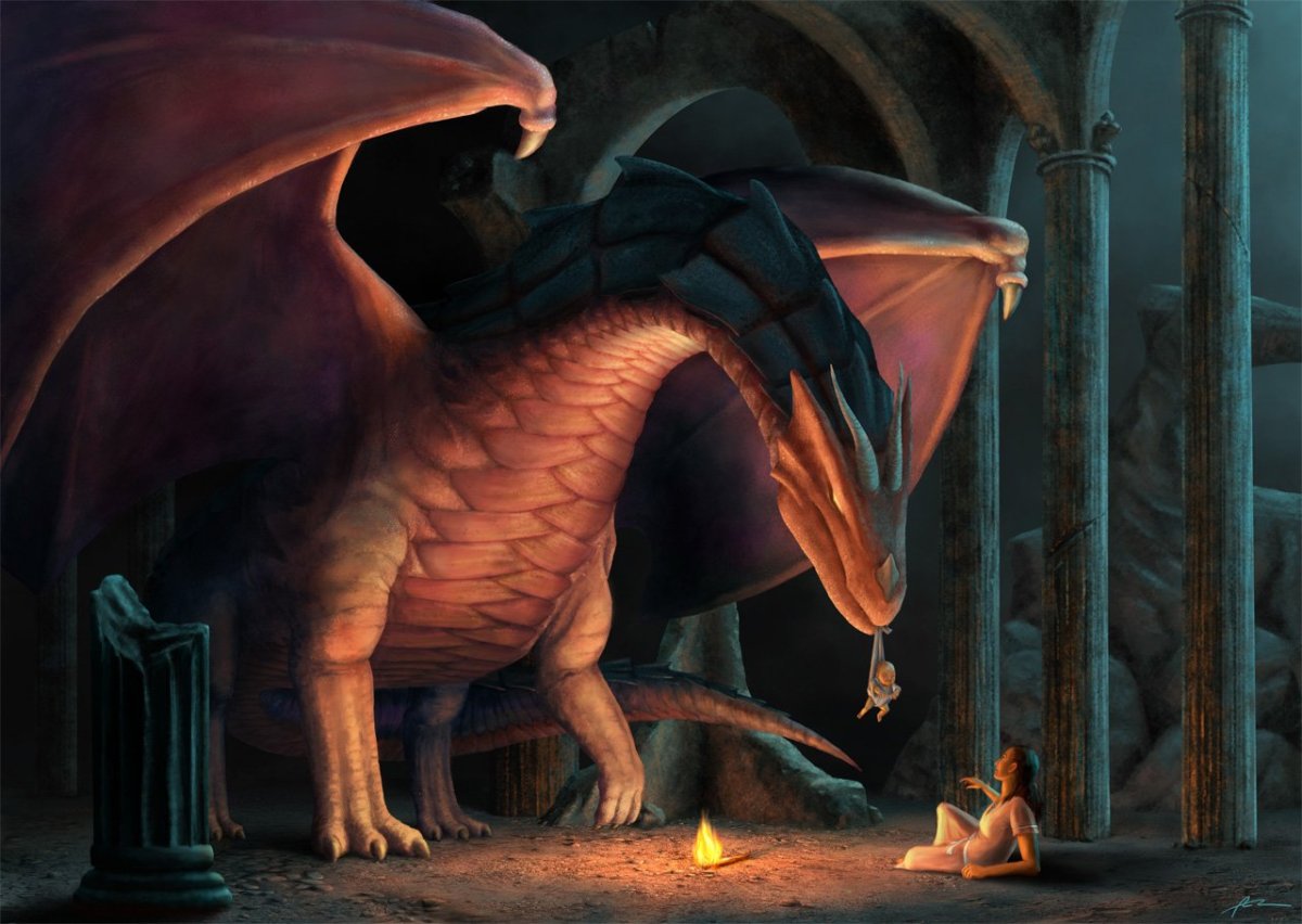 Дракончик и принцесса