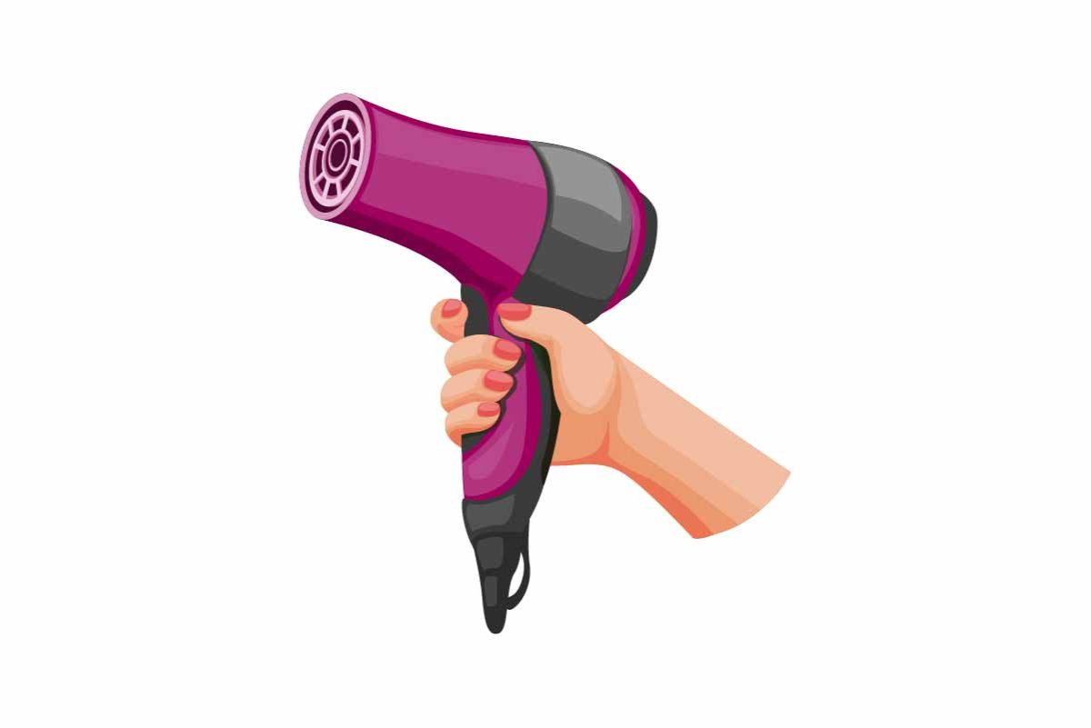 Фен и расческа вектор