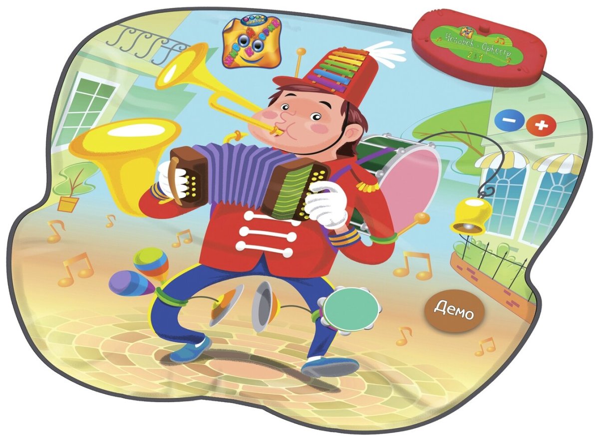 Звуковой коврик автобус-зоопарк и человек-оркестр